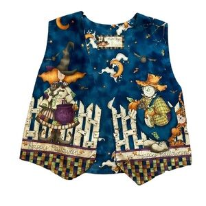 Vintage 90s Halloween Fall Decorative Handmade Vest